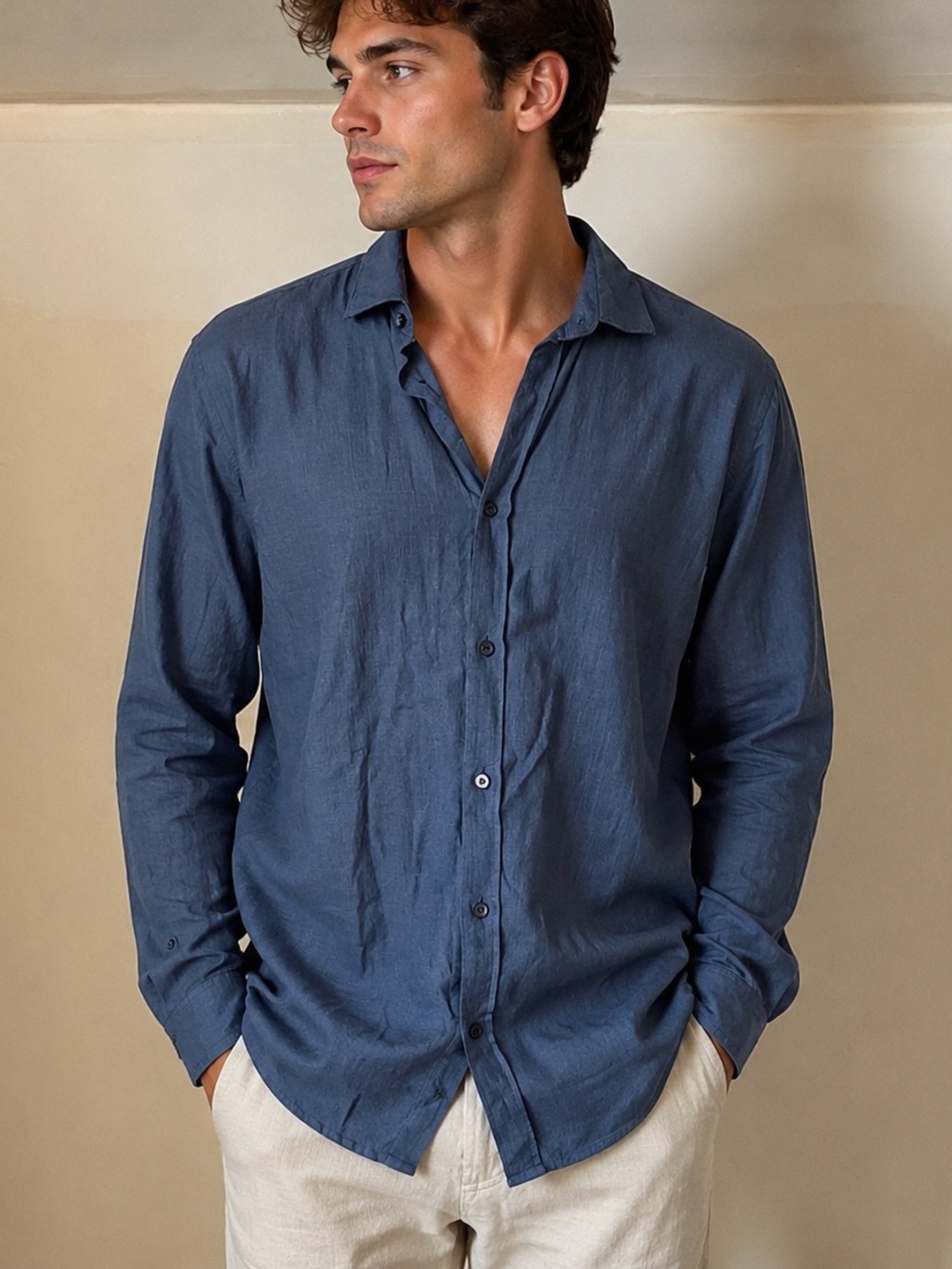 Men’s Selected Homme Slim Fit Button Down Dress Shirt size 16.5